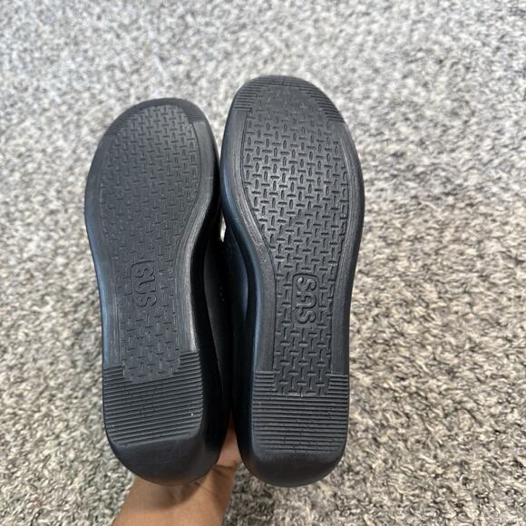 SAS Siesta Walking Shoes Size 7 WW Black Leather Comfort Tripad Lace Up EUC - Picture 5 of 8